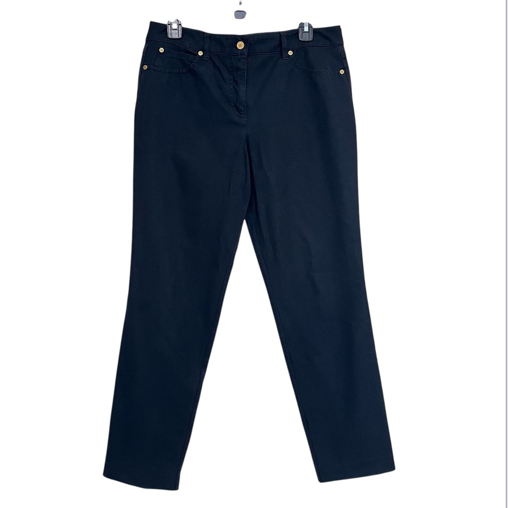 Escada Slim Fit Navy Dark Navy Blue Pants